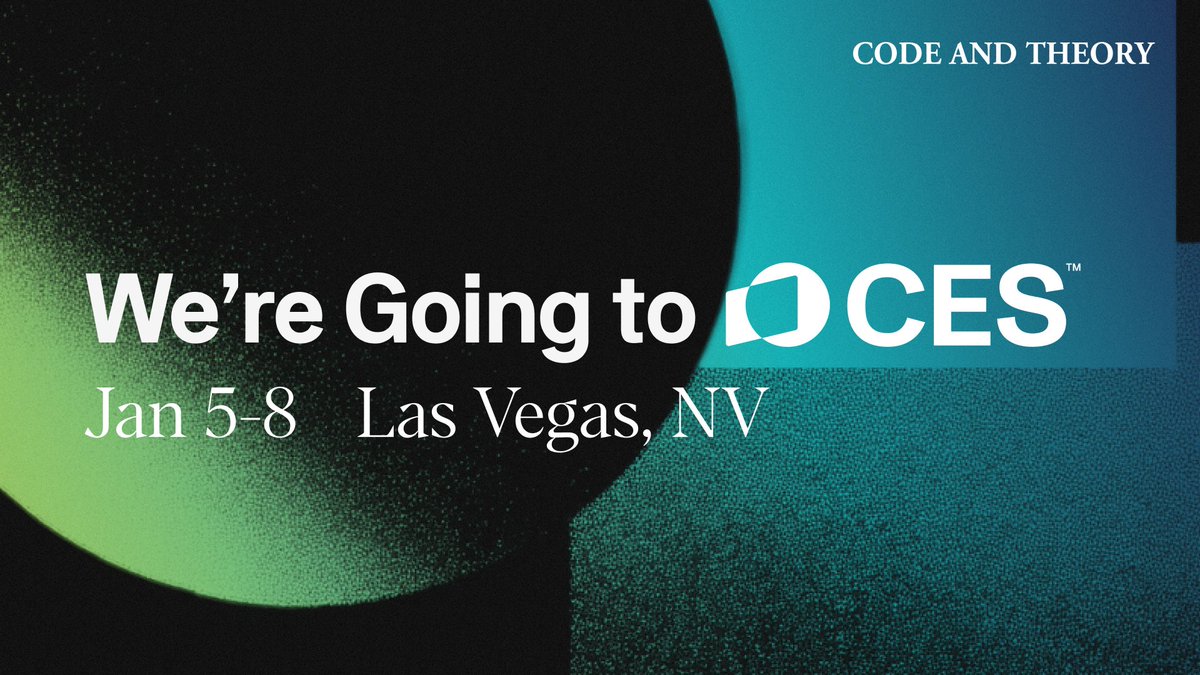 codeandtheory's tweet image. Meet Code and Theory and demo &quot;The Machine,&quot; @stagwell&apos;s AI Orchestration Layer, at @CES. We will be on-site at booth # L2-P2 for meetings and to provide live demos of our next-generation marketing orchestration tool. 

▪️ Book a meeting now (codeandtheory.com/says-a-lot/eve…) and give us…