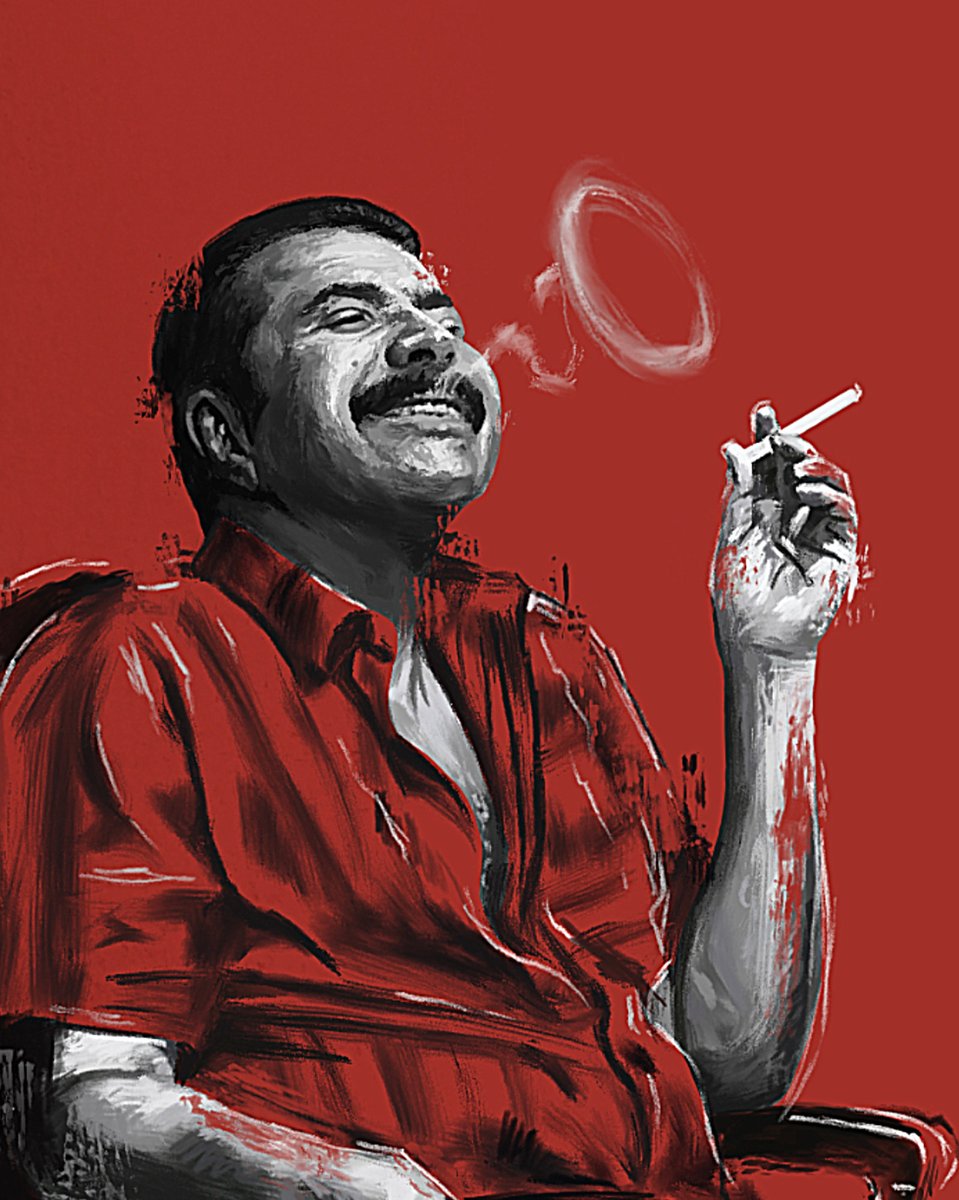 johnz_nw's tweet photo. Stanley Das 🚬 (ഒരു ഡിജിറ്റൽ വര)

@mammukka @MKampanyOffl 

#digitalart #procreate #oilpainting
#illustration #mammootty #kalamkaval https://t.co/5pDcb2Pkfa