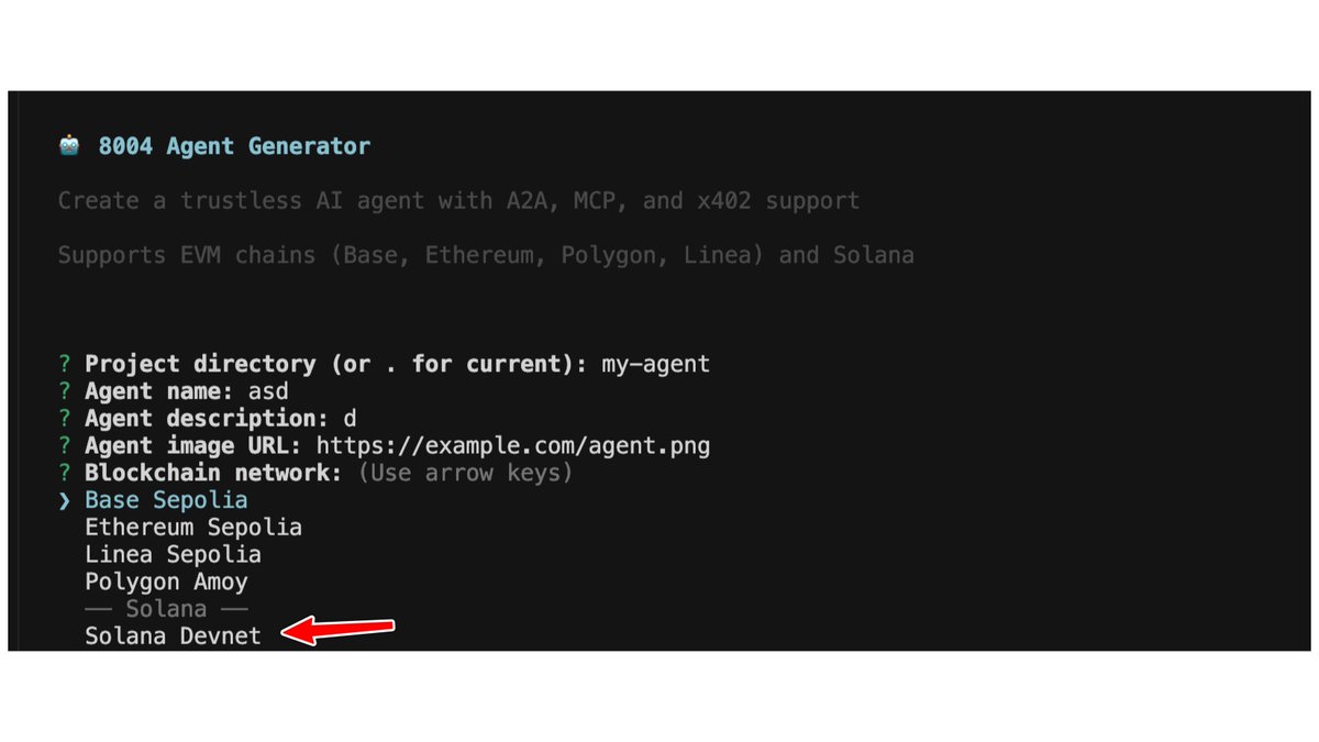 La prise en charge des agents ERC-8004 pour Solana sera bientôt disponible sur :
npx créer-agent-sans-confiance