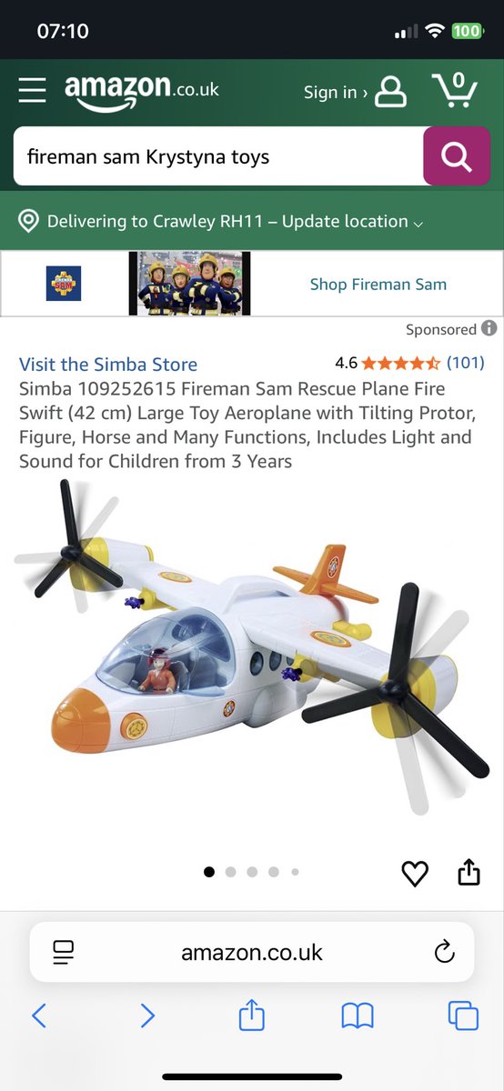 KrysOBrien1's tweet photo. What a wonderful way to end 2025, discovering that my Fireman Sam character ‘Polish Rescue Pilot Krystyna, who loves dogs’ is an Action Figure and, unbeknownst to me, has been for the past two years already! I particularly love my Fireswift Rescue plane! Yes, I’ve now got them! https://t.co/84ML0koa5b