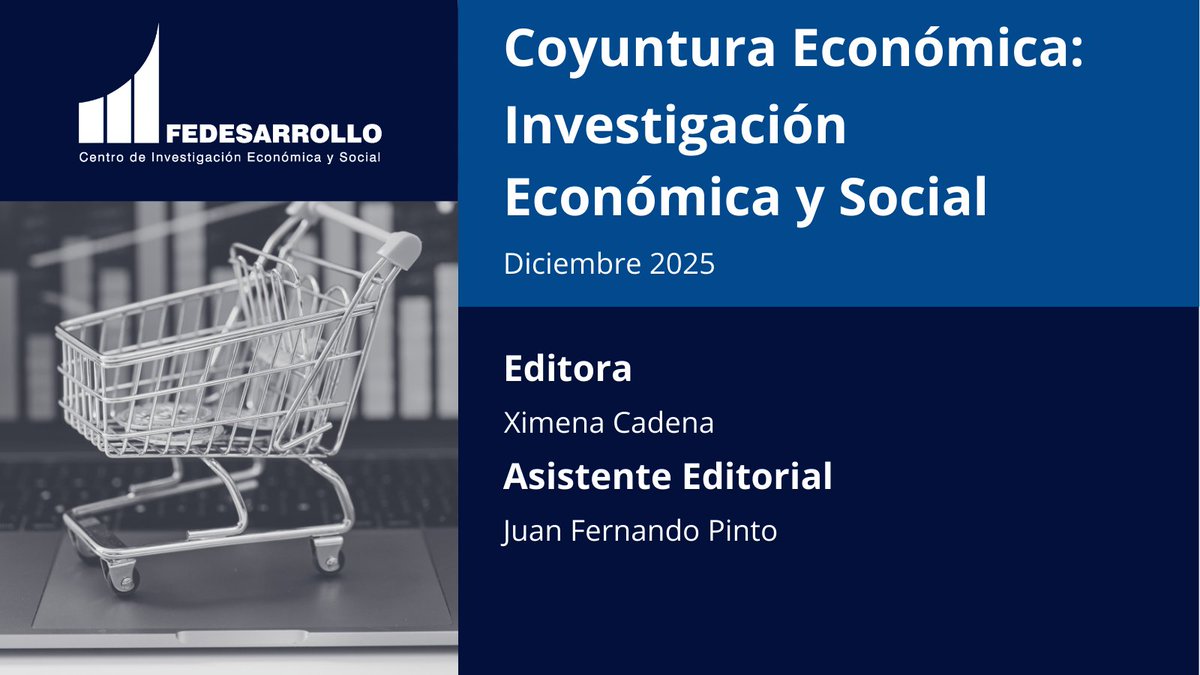 Fedesarrollo's tweet photo. Ya está disponible para su consulta la revista "Coyuntura Económica: Investigación Económica y Social" de diciembre de 2025 📘📊. 

Los invitamos a acceder a través del siguiente enlace 👉🔗 https://t.co/UOwuNyTzk8 

#CoyunturaEconomica https://t.co/joN5q8yp9e