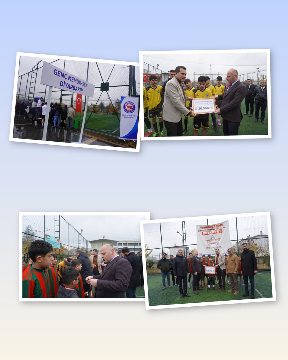 Diyarbakır Genç Memur-Sen olarak düzenlemiş olduğumuz Gazze Kardeşlik Futbol Turnuvamız, bugün oynanan final maçlarıyla başarıyla tamamlanmıştır. Turnuvaya katılım sağlayan tüm okul yöneticilerimize, öğretmenlerimize ve öğrencilerimize teşekkür eder, gösterdikleri centilmenlik ve