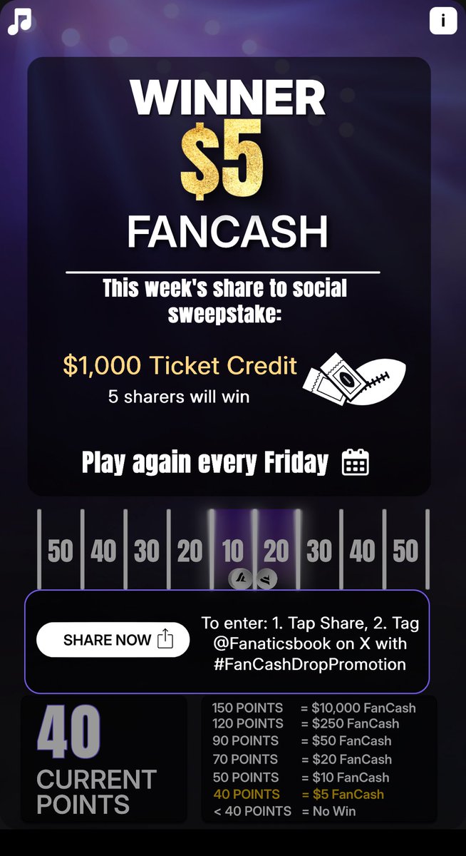 ManWithTheMic's tweet image. Play the #FanCashDropPromotion today

 fanatics.onelink.me/5kut/p6fykbjo