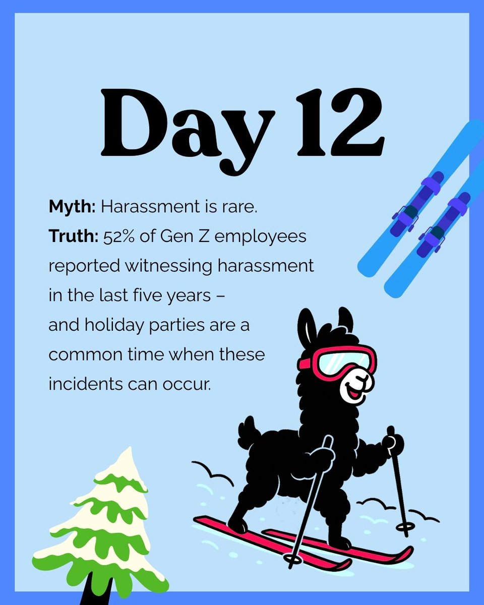 Easy_Llama's tweet photo. Harassment 𝘪𝘴𝘯'𝘵 rare. 52% of Gen Z employees have witnessed harassment, but only 51% report it if they had to use their name.

That’s a clear sign that your prevention strategies need updating.

EasyLlama’s Training helps employees recognize red flags and speak up safely. https://t.co/9tukf98ZWG
