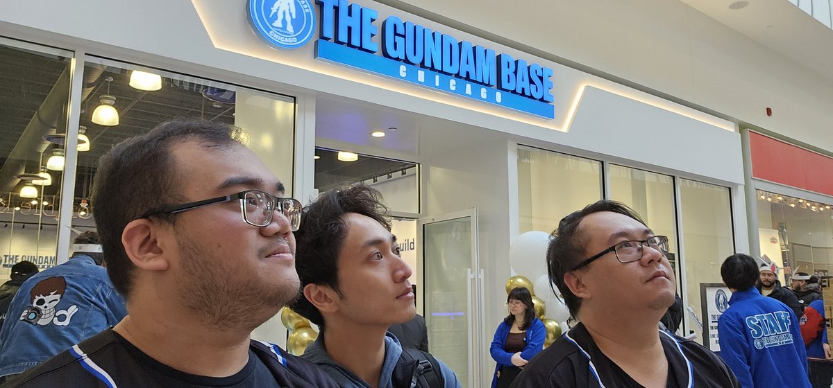 The guys are here to check out the Gundam Base! We'll have a video out soon, but thank you to Bandai and <a href="/GundamInfoNA/">GUNDAM NA Official</a> for inviting us to the ribbon cutting ceremony!
