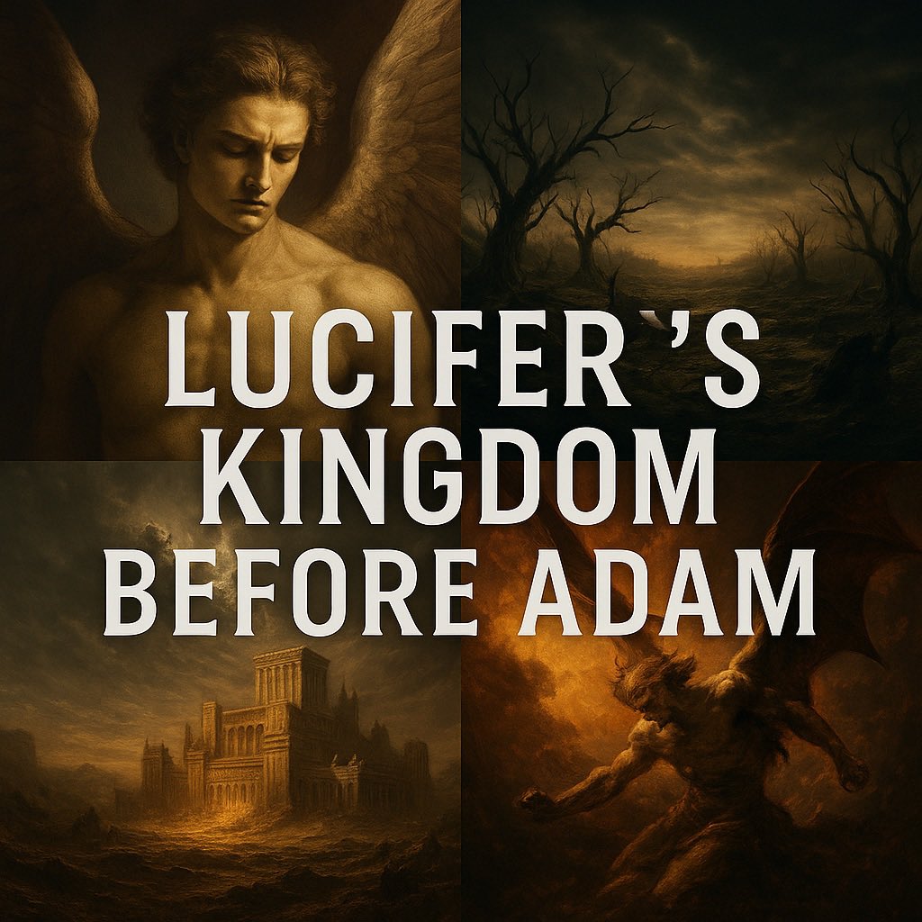 TNTJohn1717's tweet image. Lucifer’s Kingdom Before Adam

Isaiah 14:12–14; Ezekiel 28:11–17
Theme: The anointed cherub ruled a pre-Adamic earth before his fall turned it into a wasteland.

1. The Bible Begins with a Fall Before the Fall

Long before Adam ever reached for forbidden fruit, before Eve…