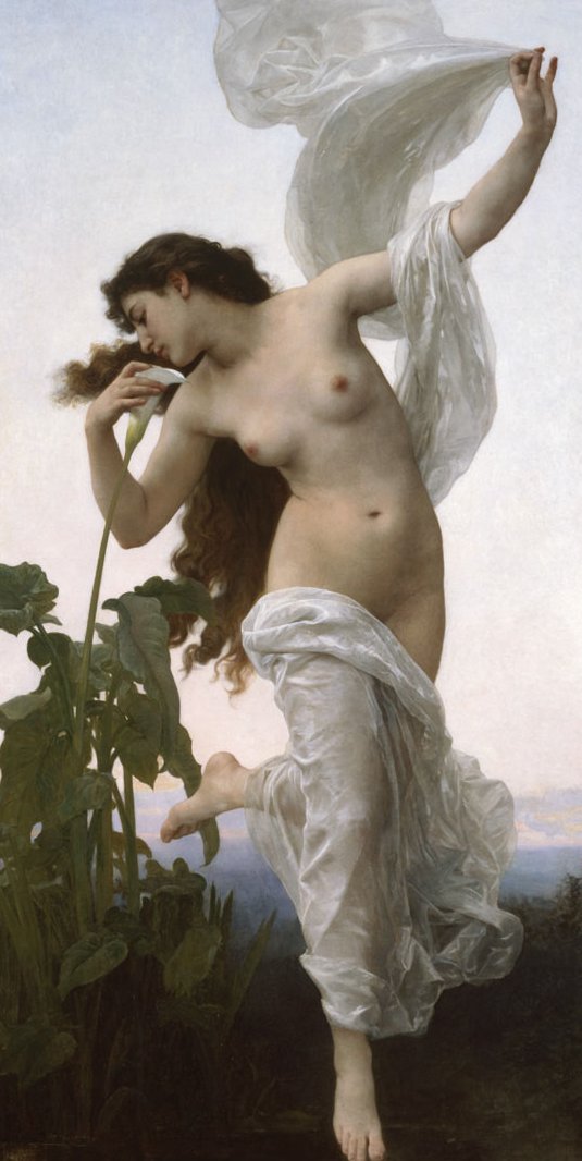X_ArtGallery's tweet image. William-Adolphe Bouguereau - Dawn and Dusk, 1882