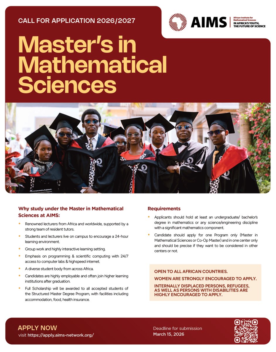 African Institute for Mathematical Sciences (AIMS) tweet media