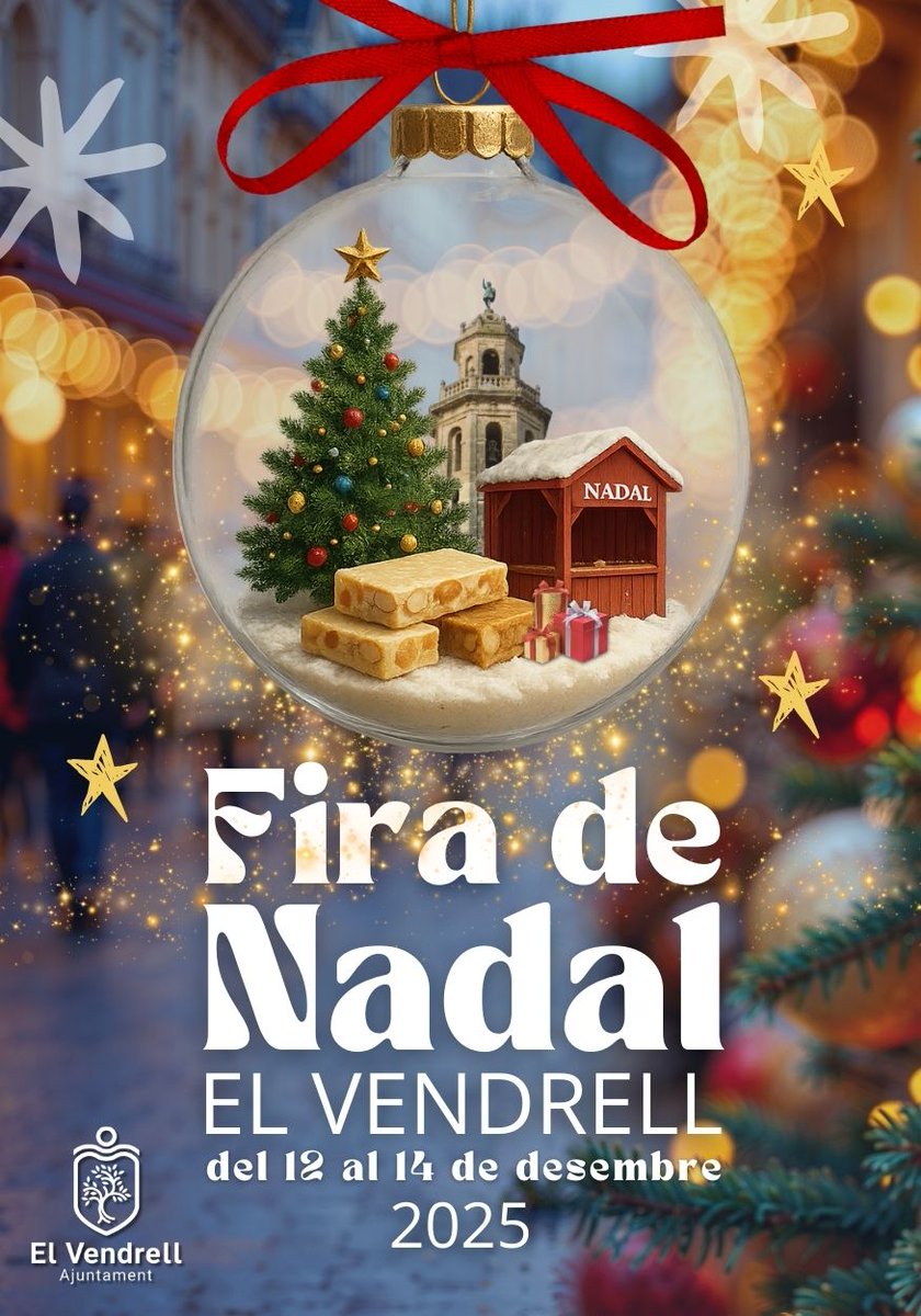 🎄Des d'avui i fins diumenge, la 𝘙𝘢𝘮𝘣𝘭𝘢 𝘥𝘦𝘭 𝘝𝘦𝘯𝘥𝘳𝘦𝘭𝘭 acull la 𝐅𝐢𝐫𝐚 𝐝𝐞 𝐍𝐚𝐝𝐚𝐥 amb un programa ple d'activitats per tothom.⁣ <a href="/elvendrell_cat/">Ajuntament del Vendrell</a>⁣
⁣
📌Consulta-ho i no t'ho perdis! elvendrell.net/fira-de-nadal #FiradeNadal #SomFires
