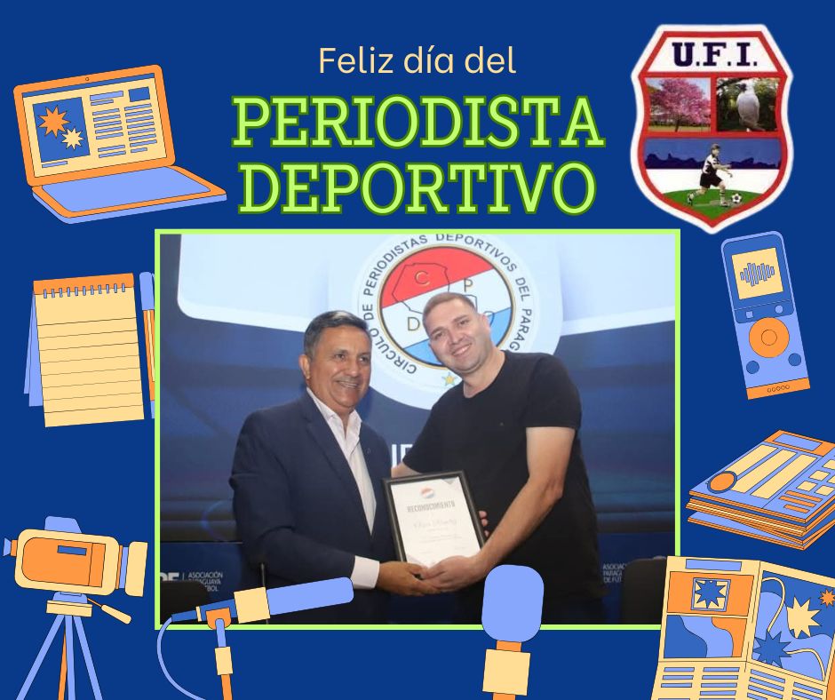 En esta fecha se recuerda el 84 aniversario del Círculo de Periodistas Deportivos del Paraguay.
Y, en la persona de su Presidente, Víctor Velázquez, saludamos a cada uno de los que nos acompañan informando, transmitiendo, comentando todas las actividades del fútbol del interior.