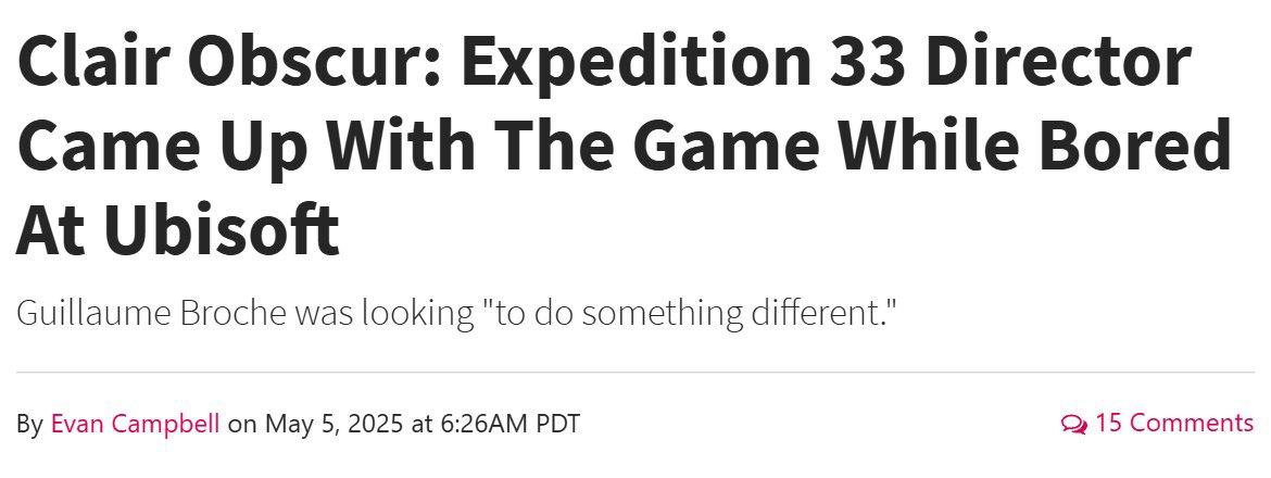 Eski Ubisoft çalışanlarının mütevazı bir bütçeyle ortaya koyduğu Expedition 33 ile Ubisoft’un on katı bütçeyle ortaya koyduğu oyunlar arasındaki fark günümüzde “şirketleşmenin” getirdiği bürokrasi ve politikaların kaliteyi ne kadar etkilediğinin güzel bir göstergesi.