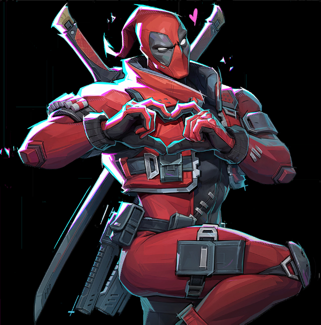 eboymaker's tweet photo. Deadpool🫶 posing like Luna Snow🍒 because he is a fan of hers💕 https://t.co/8pmQ5htnTP