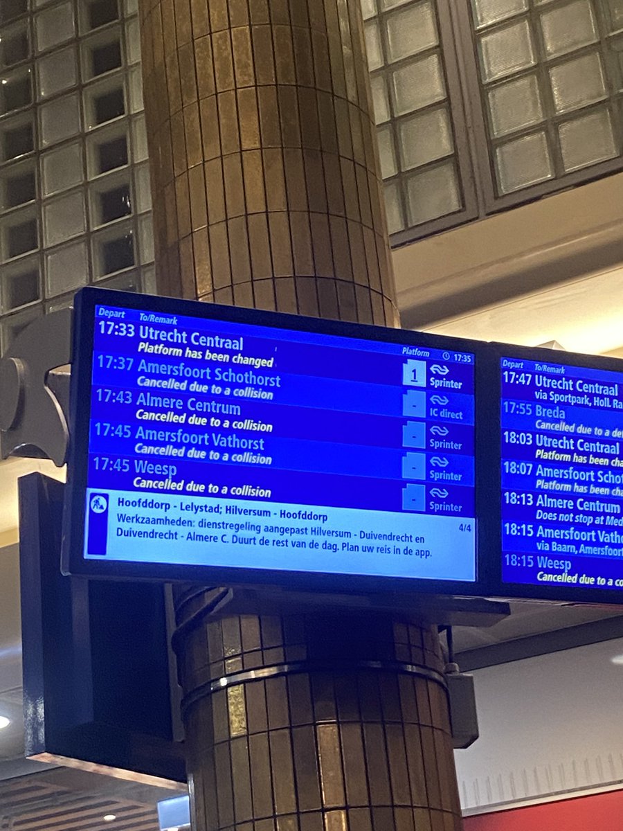 Something has happened 😱 breaking news - train collision in NL