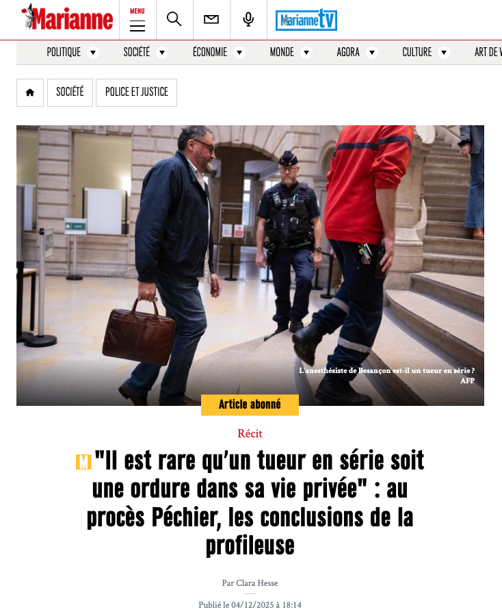 🔴 Procès Péchier : perpétuité requise contre l'anesthésiste, jugé pour 30 empoisonnements de patients. <a href="/hesseclara/">Clara Hesse</a> a suivi le procès👇 marianne.net/societe/police…