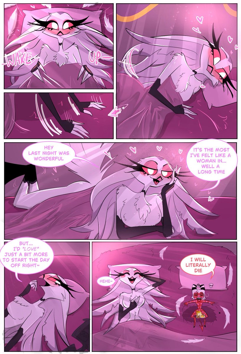 MarcyNGrace's tweet image. Alright I will admit this got a bit spicier than I thought it would…

Morning After (1/2)

Thanks to @Rosy_Fun_ for another fabulous comic!!

#Stelloxxie