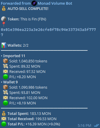 MonadSuite's tweet photo. Monad AIO capabilities demonstrated:

• Block 0 sniping for early entries
• Token creation on https://t.co/rnpAqSfJYy (30 sec process)
• One-click Uniswap deployment  
• 4 volume generation strategies built-in

@monad @naddotfun $MON #monad #monadAIO https://t.co/hFqOBHUzaR