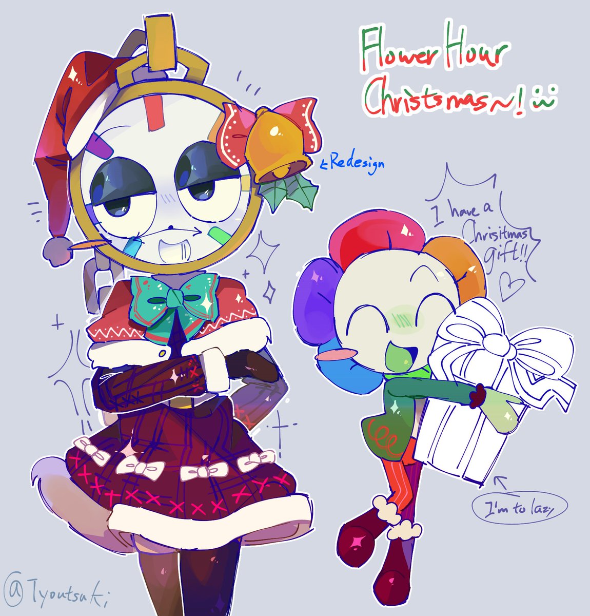 tyoutsuki636's tweet image. #dandysworldfanart #flowerclock #flowerhour