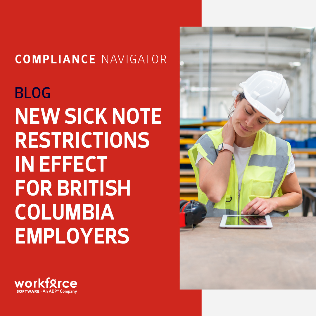 With the introduction of new restrictions on sick notes for short-term absences, workplace health policies in British Columbia have changed. Employers should explore these changes and inform employees accordingly. Learn more ➡️ bit.ly/4oSmCkv #ComplianceNavigator