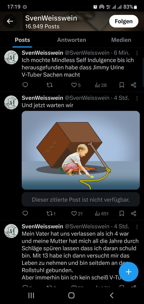 DannyVpg's tweet image. Ne...

Ich empfehle ne Therapie statt Twittern... 

Mir is klar dass das random Shitposting ist, aber selbst in dem Kontext is da irgendwas nich in Ordnung.