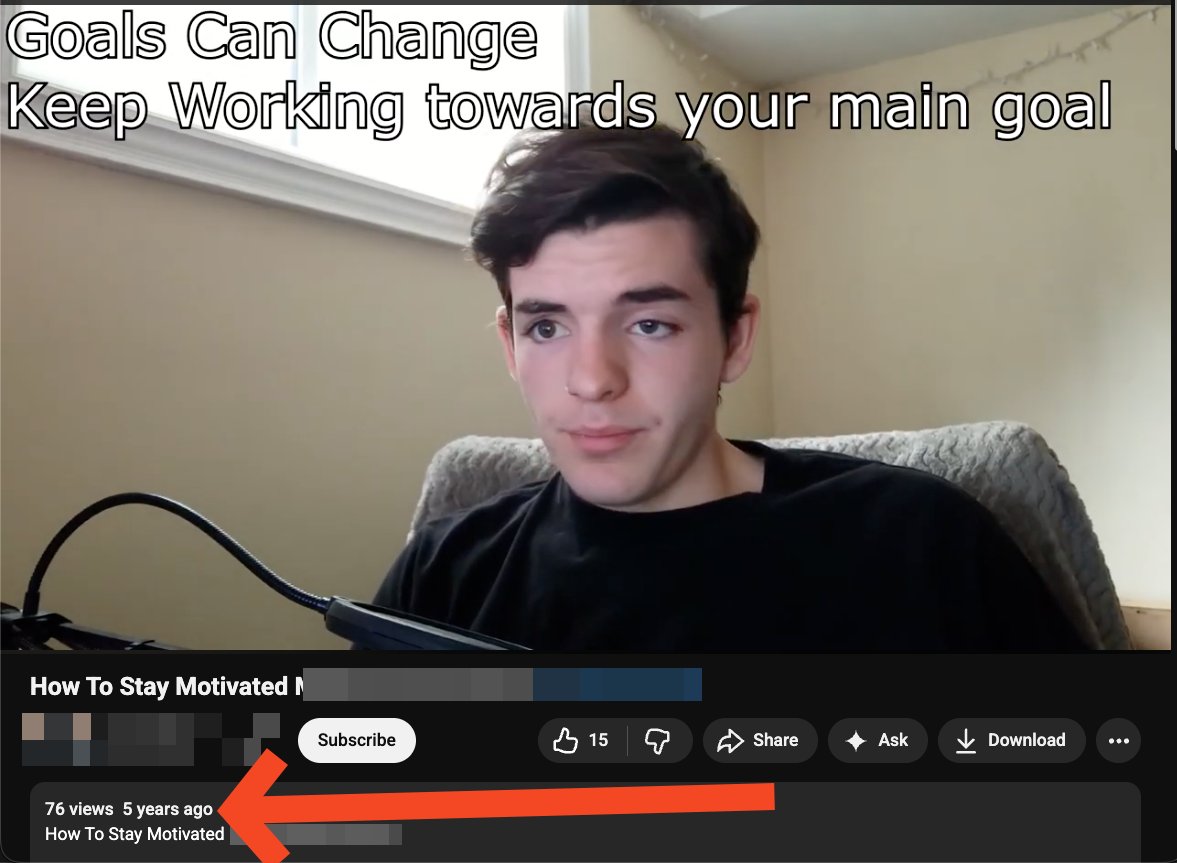 Se você não tem um vídeo no YouTube de 5 anos atrás mostrando você treinando pesado e está pensando em desistir, por fav