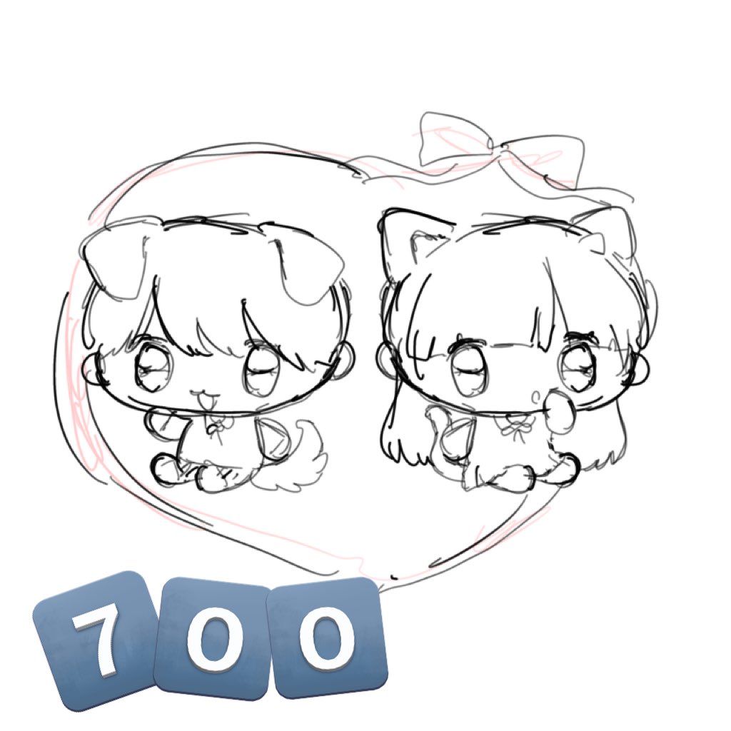 画像はあくまでイメージですが、こんな感じの似顔絵イラスト700円