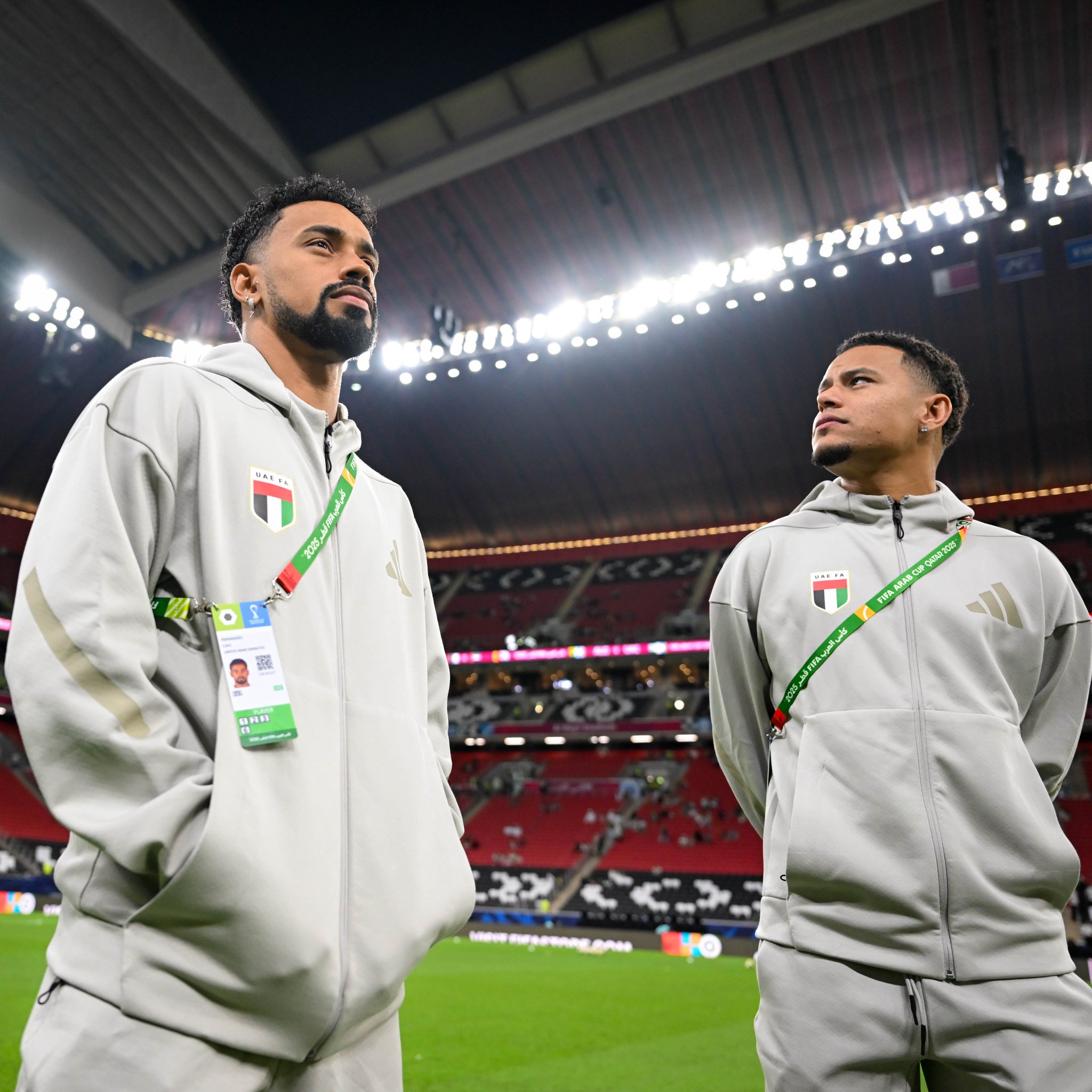 "الأبيض" يتفقد أرضية إستاد البيت استعداداً لمواجهة الجزائر في ربع نهائي #كأس_العرب 