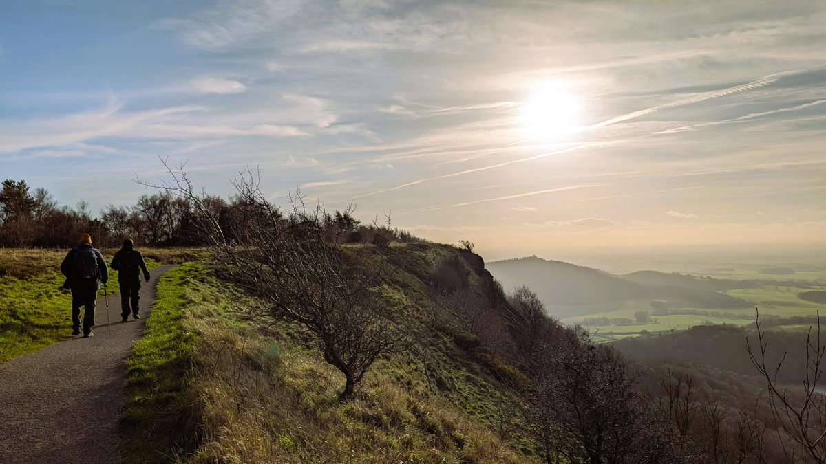 Walking along the Cleveland Way, on a winter's day.