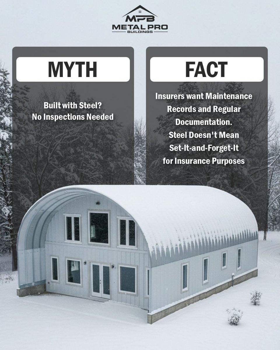 metalprobldgs's tweet image. 3 steel building insurance myths 💸
Call before building 💪

#steelbuildings #buildinginsurance #insurancemyths #metalbuildings #insurancetips #propertyinsurance #knowyourpolicy #riskmanagement