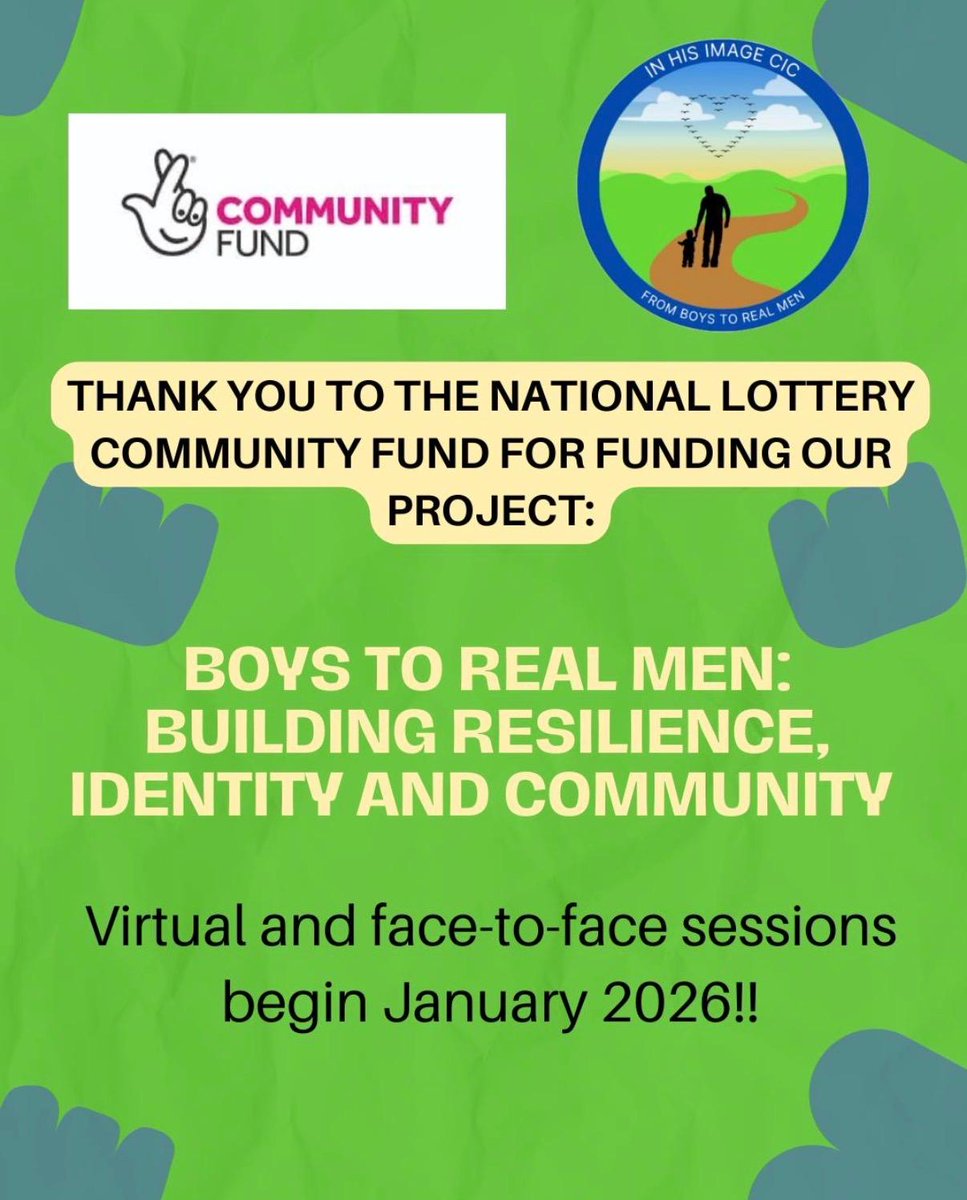 We are excited to announce that we have received funding from <a href="/TNLComFund/">The National Lottery Community Fund</a> for our “Boys to Real Men Project: Building Resilience, Identity,and Community."

This project is made possible thanks to National lottery players.

Watch this space!

Thank you.