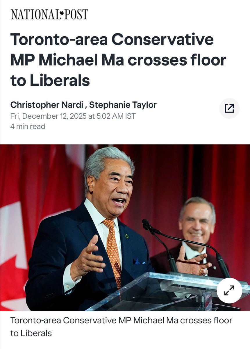 🇨🇦 LET’S BE CLEAR 🇨🇦

Canada is now ONE MP AWAY from a government NOBODY VOTED FOR.

No election.
No mandate.
No public consent.

Just politicians switching teams after voters did their job.

That’s not leadership.
That’s not democracy.
That’s a workaround.

If you need to change