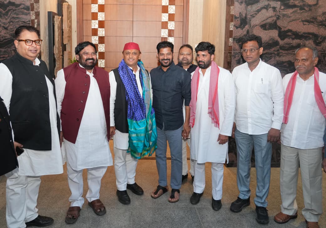 Akhilesh is touring Hyderabad.