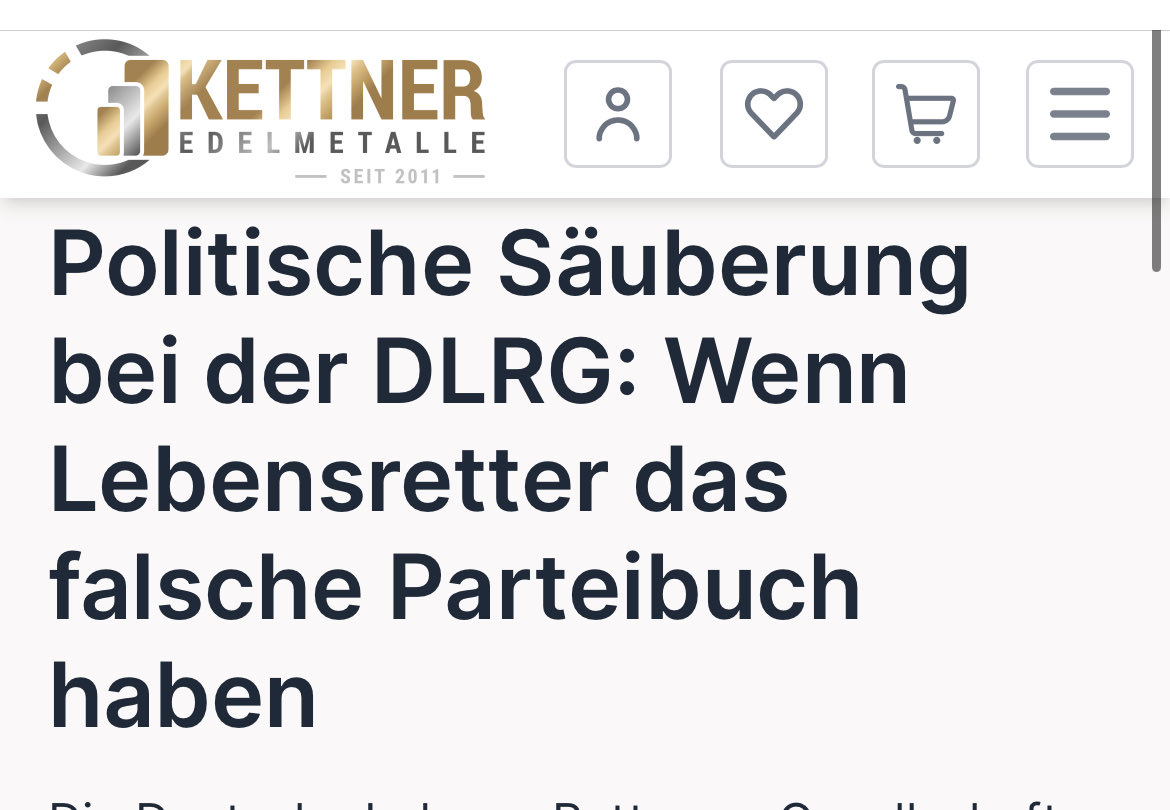 Der DLRG Landesverband Württemberg schließt mit einer Satzungsänderung AFD-Anhänger aus! Ich schreibe das mal anders: eine gemeinnützige Organisation, die sich selbst als Hüter der Demokratie inszeniert und obendrein noch staatlich gefördert wird, führt eine politische