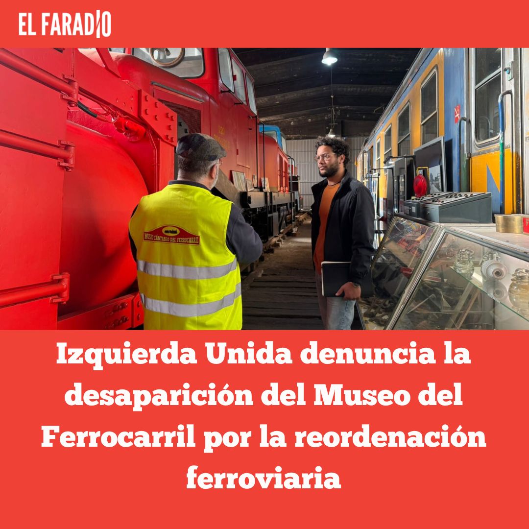 Izquierda Unida denuncia la desaparición del Museo del Ferrocarril por la reordenación ferroviaria
elfaradio.com/2025/12/12/izq…
#Tren #MuseoFerrocarril #Santander #ReordenaciónFerroviaria #IzquierdaUnida