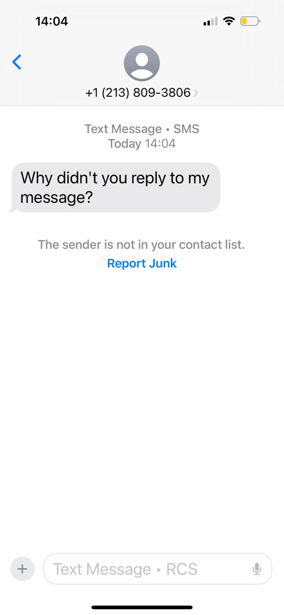 WRPSToday's tweet image. Watch Out for Text Message Scams📱

Have you received a message like this: “Why didn’t you reply to my message?”

It’s a common tactic used by scammers to spark curiosity and get you to respond. Once you reply, they may try to steal personal information or send malicious links.…