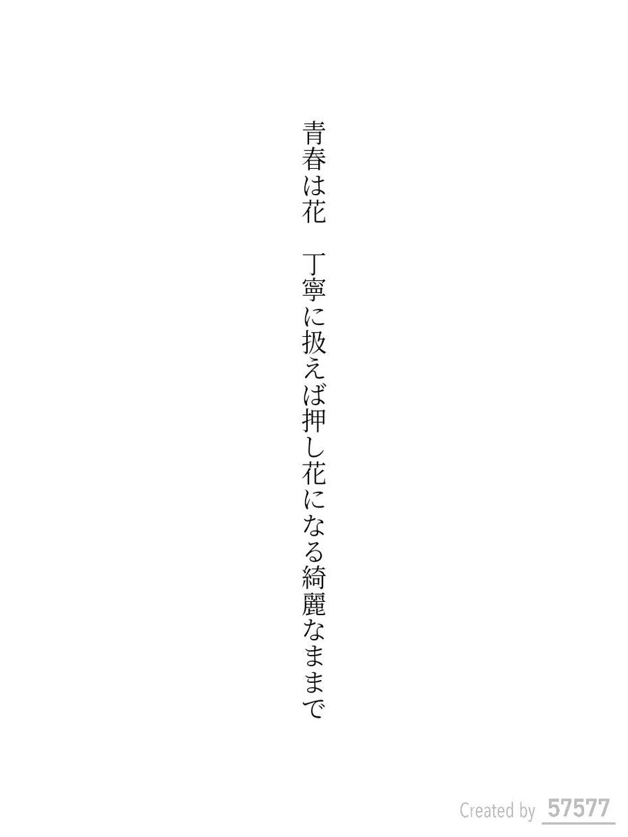 青春は花　丁寧に扱えば押し花になる綺麗なままで / 詩野刃

tankaspot.web.app/tankaposts/970…
#短歌 #tanka #短歌アプリ57577