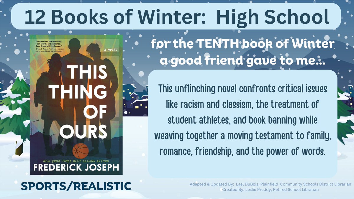 Day 10 - ☃️12 Books of Winter📷  In honor of the season of giving and the traditional holiday song, The 12 Days of Christmas, enjoy the version...with books.  Bringing joy to learning! #12booksofwinter #bringingjoytolearning #keepreading
<a href="/PCSCQuakers/">Plainfield Quakers</a>