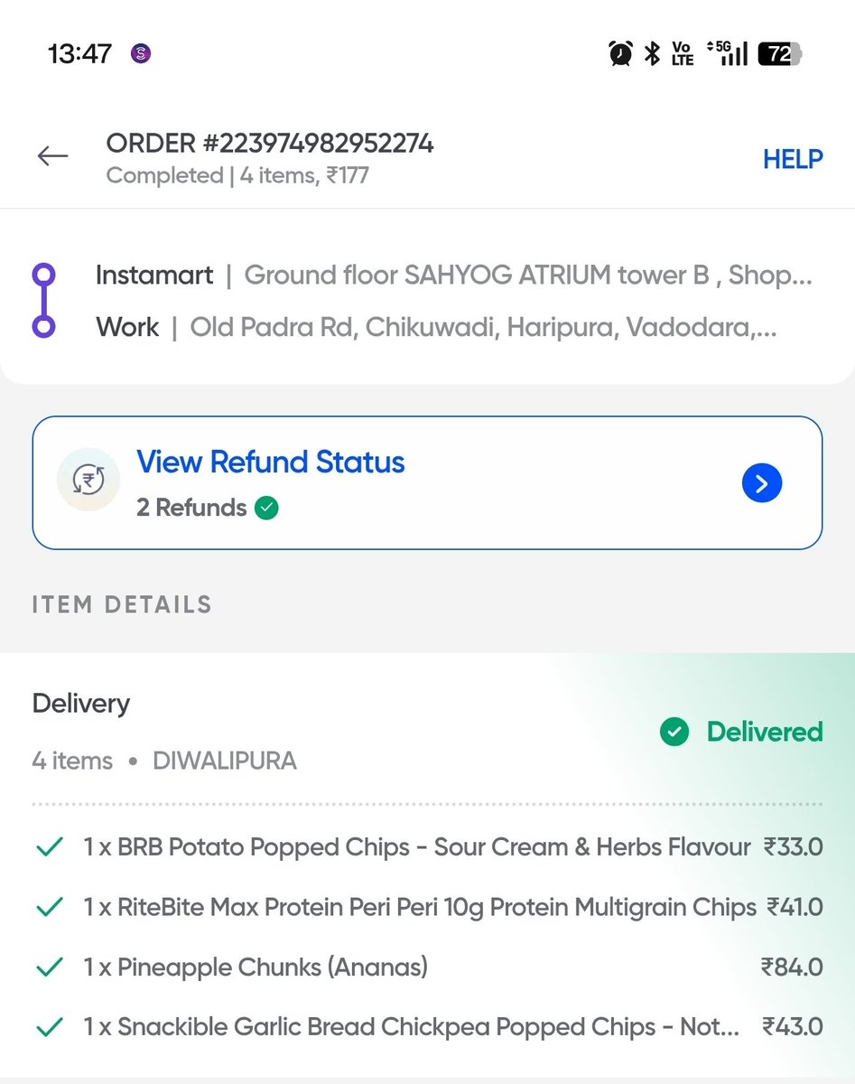 Rutvik_0701's tweet photo. Swiggy Instamart Vadodara is repeatedly delivering EXPIRED&amp;unhygienic food items.
I’ve complained many times, but they only send copy-paste apologies.
This is a serious food safety risk.
@SwiggyInstamart @swiggy_in @fssaiindia please take action NOW.
#FoodSafety #Vadodara #VMSS https://t.co/IIJ7eHGRaG
