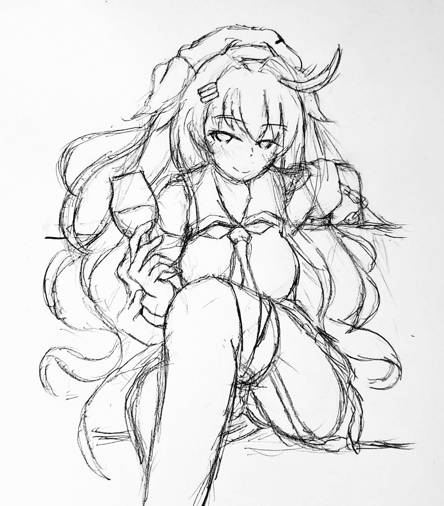 ボツ絵にしたラフ達('Д`) 