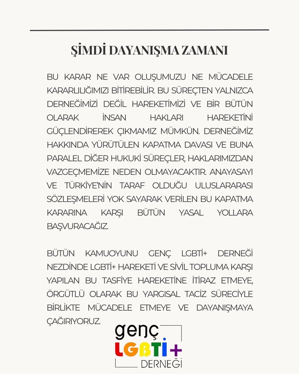 İzmir 3. Asliye Hukuk Mahkemesinin derneğimizin kapatılmasına yönelik verdiği karara karşı açıklamamızdır.