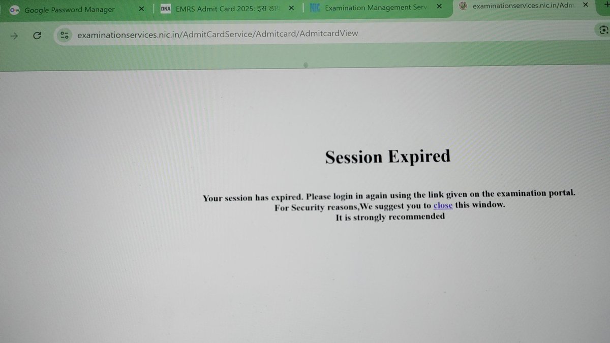 ashishvatan's tweet photo. @NESTSHQ Facing issue while downloading admit card . Resolve ASAP https://t.co/J29xb5Zq48
