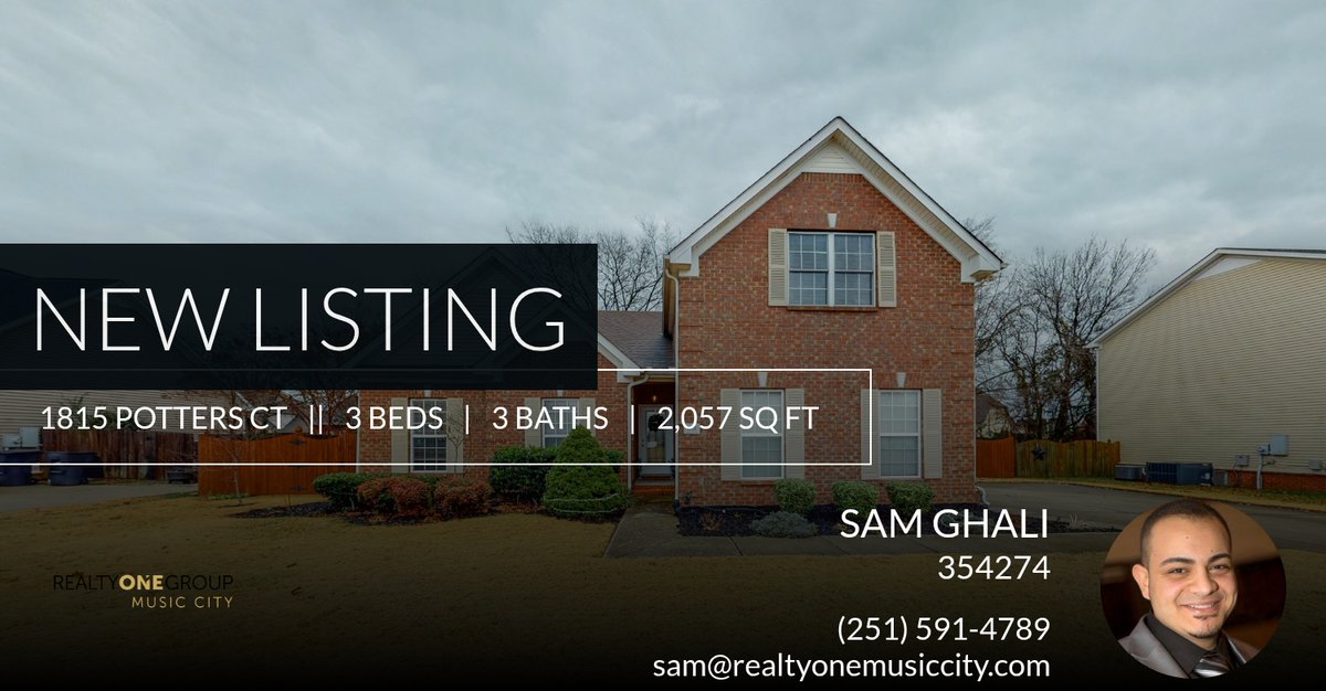 ROGMusicCity's tweet photo. 📍 New Listing 📍 Take a look at this fantastic new property that just hit the market located at 1815 Potters Ct in Murfreesboro. Reach out here or at (251) 591-4789 for more information https://t.co/kU1lKcD72A https://t.co/biPKwMmSYn