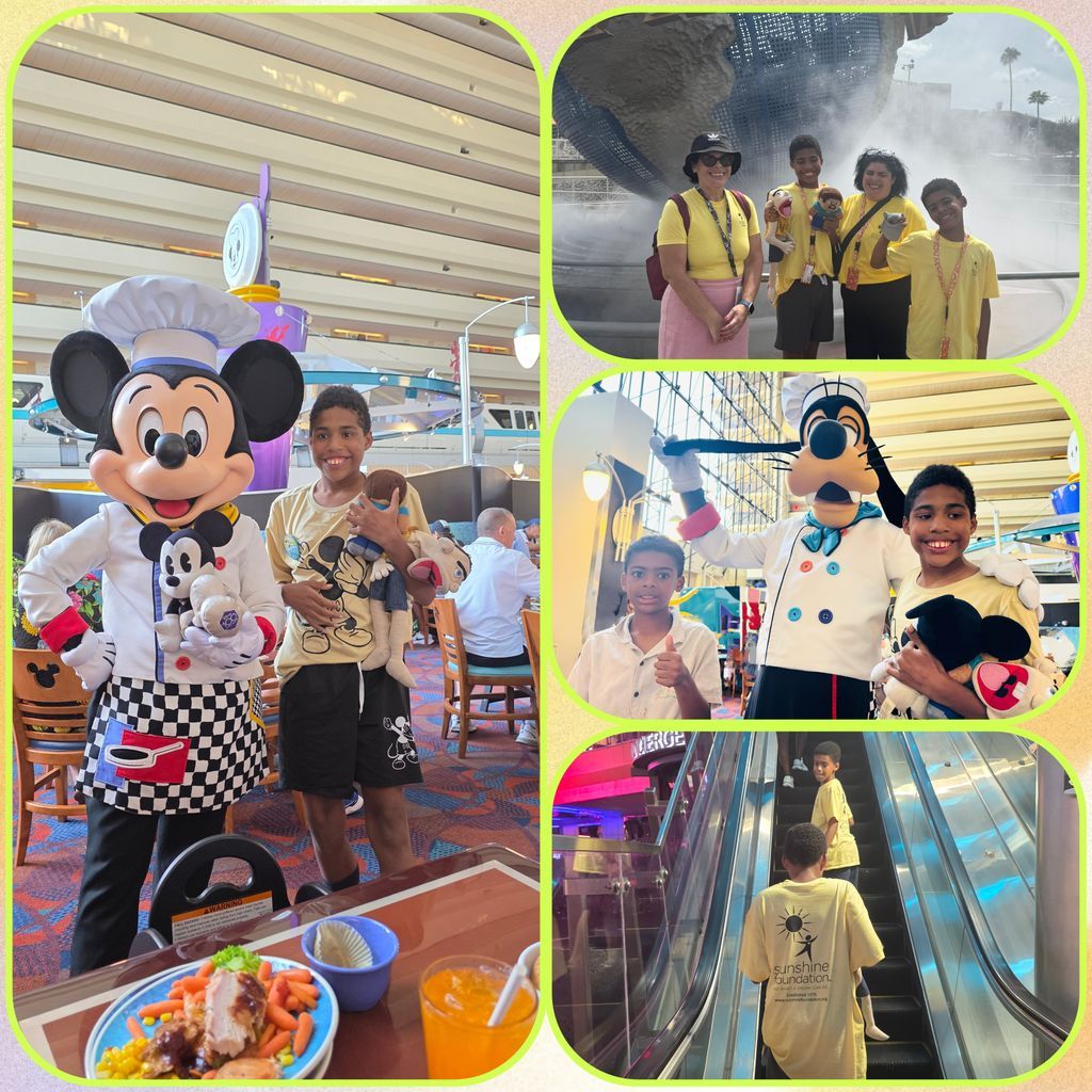 Gabriel, who lives with Level 3 Severe Autism, recently visited @waltdisneyworld and @universalorlando with his family, and it was a magical experience!
Thank you to the Sunshine Foundation All-Volunteer New Castle De Chapter for helping make Gabriel’s dream come true! 🌟