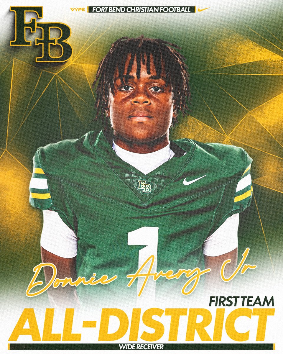 FBCA_Football's tweet image. First Team All District @DonnieAveryJr1