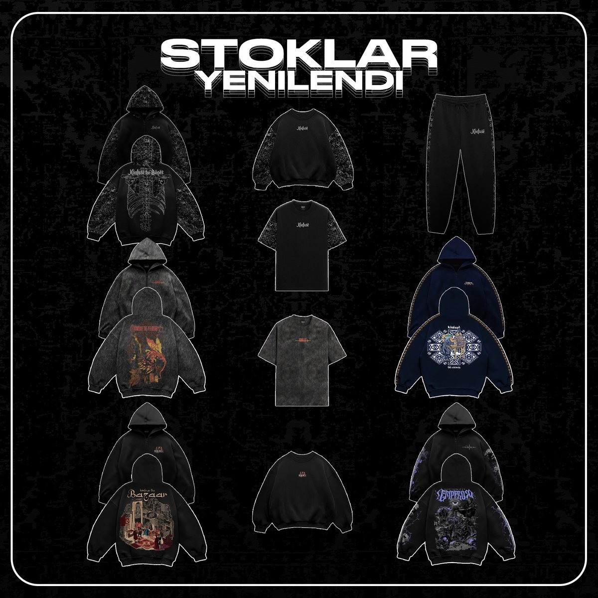 Konfuse stokları yenilendi. The Bones, The Yelbegen, The Bazaar, The Caravan ve The Emperor şimdi limitli sayıda satışta!

konfuse.com