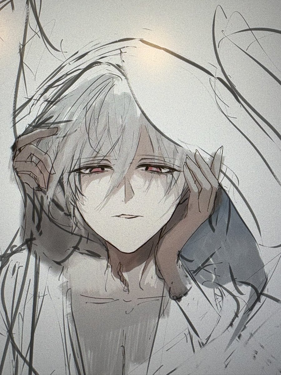 渚カヲル展の感動を絵に起こすべく 久々にガチで描こうとしている