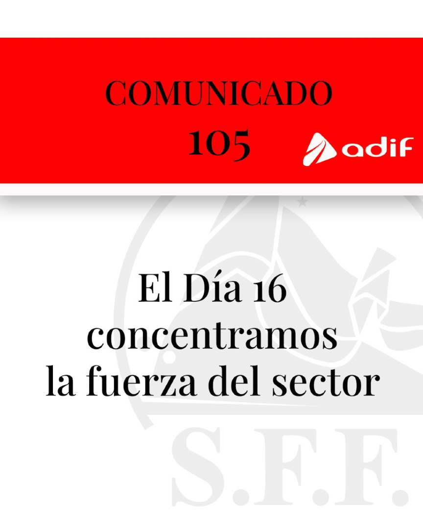 SFFCGT's tweet photo. ✊ Convocada una concentración para decir ¡basta!

🛑 La negociación sigue secuestrada mientras no se reducen las jornadas y suben la carga de trabajo.

📢 Martes 16 de diciembre a las 10:00 en ADIF y a las 12:00 en RENFE ¡Únete!

🔗Lee el comunicado aquí: 
https://t.co/wiywSIHIS3