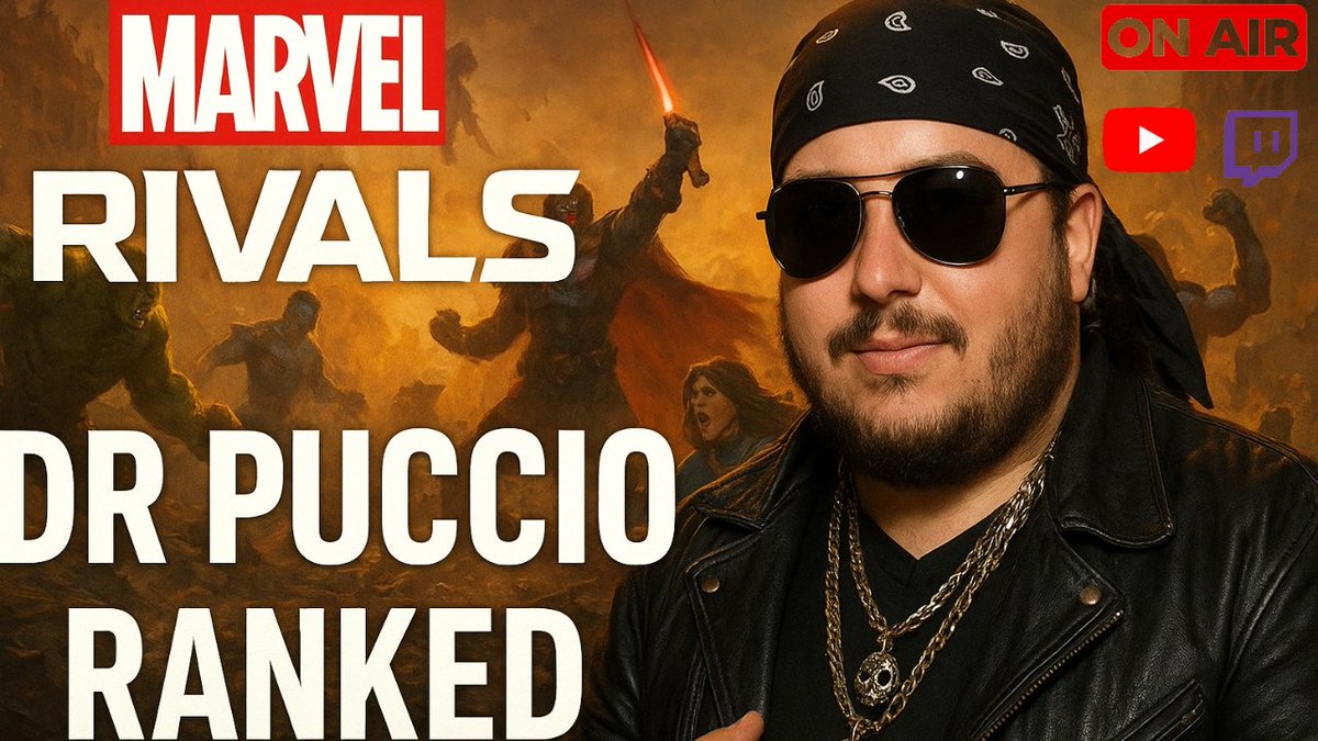 ORE 17:00 LIVE TWITCH / YOUTUBE CON ( CHIACCHIERATA - REACTION - <a href="/MarvelRivals/">Marvel Rivals</a> ) VI ASPETTO! 
 
twitch.tv/dr_puccio 
 
youtube.com/@DrPuccio/feat…

#marvelrivaps #gaming #fps #playstation #livestream