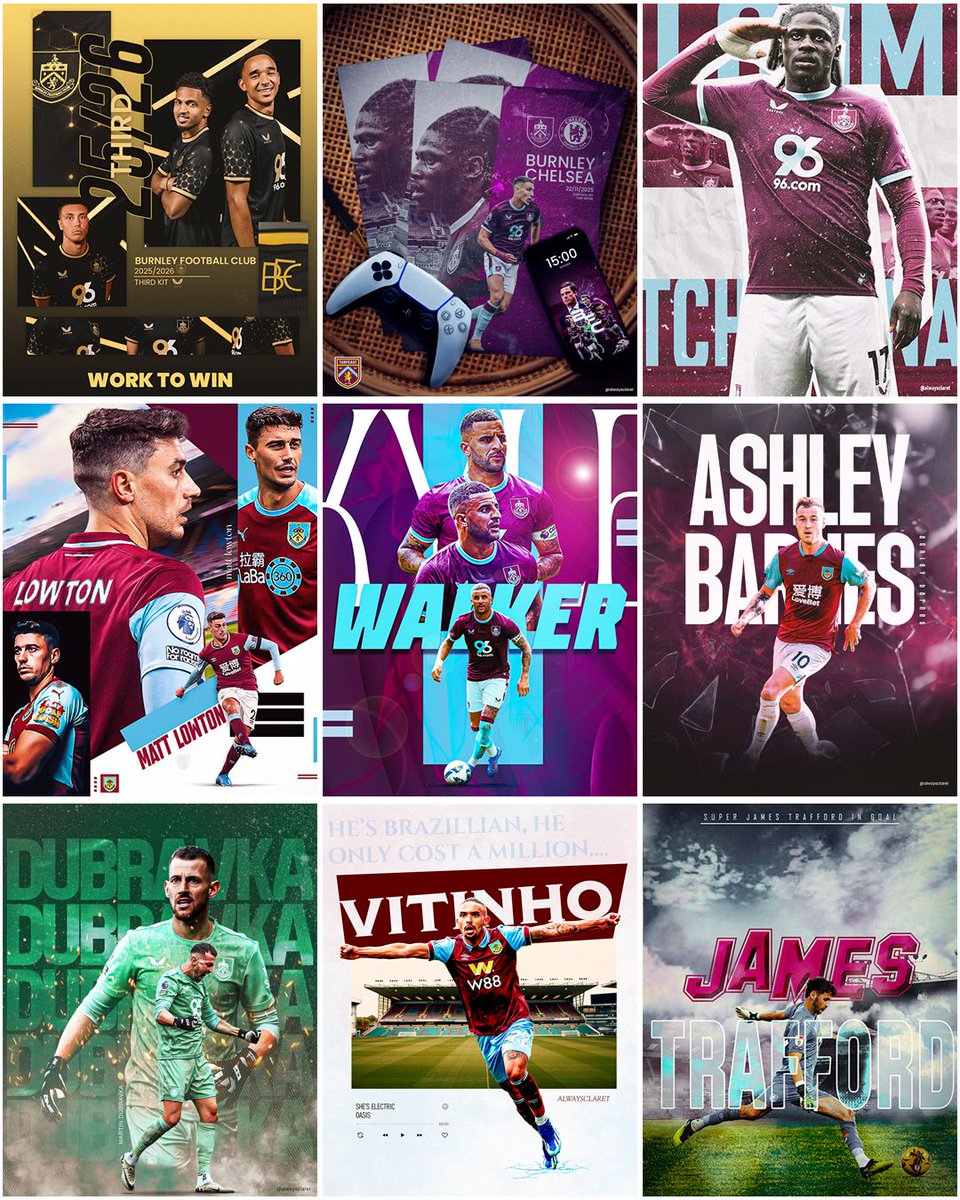AlwaysClaret's tweet photo. I’m looking to team up with a player, agent, or sports agency who wants stronger graphics for their social media.

Step by step, I create clean, bold visuals that help boost a player’s profile online.

Good graphics make your updates look professional, help you stand out, and bring more attention to your career.

If you want someone reliable to work with every week, I’m ready to help.
Send me a message and let’s build your online presence together.

 #TwitterClarets | #BurnleyFC | #SMSports | #GraphicDesign