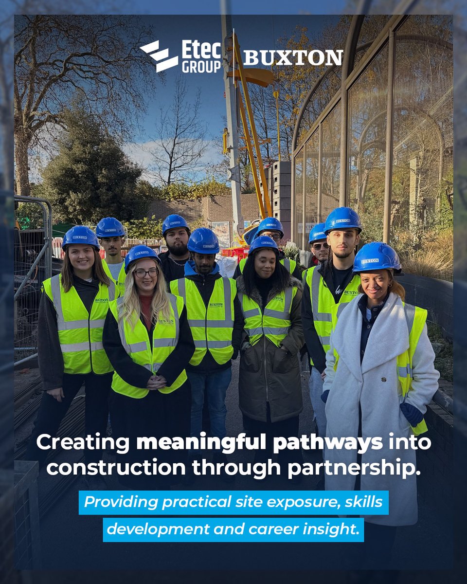 EtecCSLtd's tweet photo. Last week we joined Buxton Building Contractors to deliver a work experience programme for young people, with workshops, site visits and training.

Supported by specialist partners, the programme achieved retention and positive feedback. https://t.co/ex4IGx2Ugu
