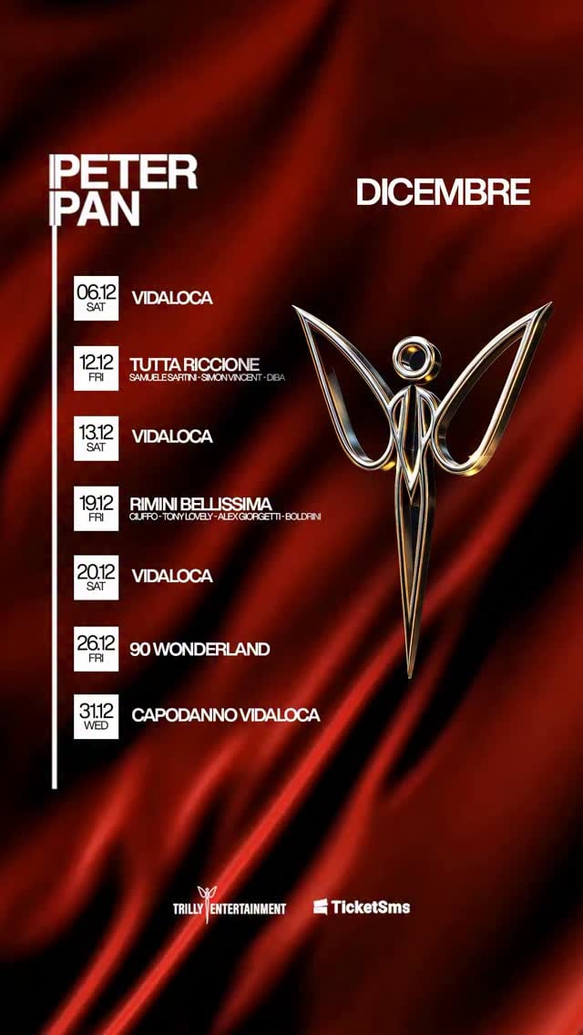 linodelbianco's tweet photo. Dicembre Peter Pan
Ticket, tavolo, cena, hotel 3394339511 Lino https://t.co/BzkDwokjeq
#AscoltiTv #Arcore #rassegnastampa #ASRoma #splendidacornice #Fisica #Frattesi #Storia #sostenibilità #manovra #Wrapped2025 #unprofessore3 #MasterChefIt #ore14sera #12dicembre #Thomas #Zeno https://t.co/CXJmfBOxKV
